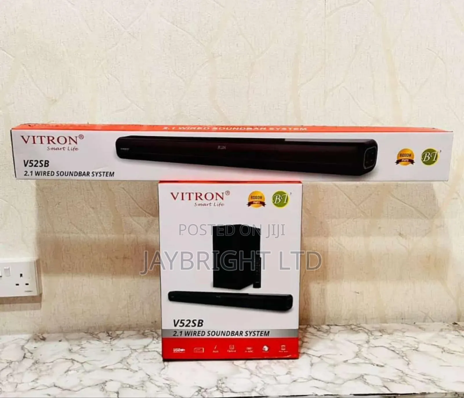 Vitron V52sb- 2.1ch Soundbar System With Bluetooth, Black. (1yr Wrty)