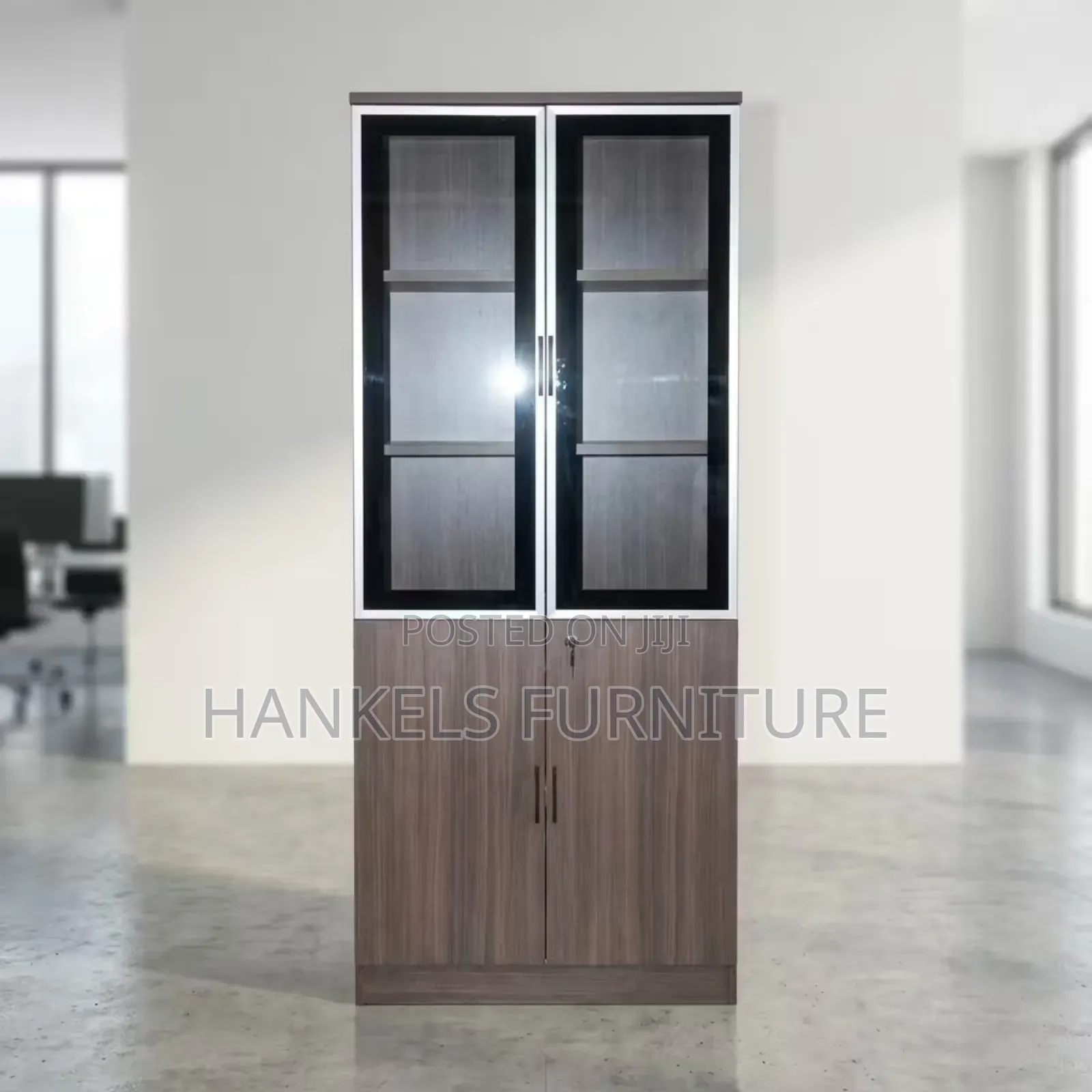 Modern Half Glass Wooden Display Cabinet