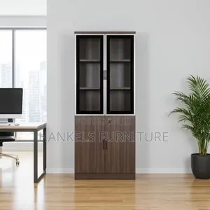 Modern Half Glass Wooden Display Cabinet
