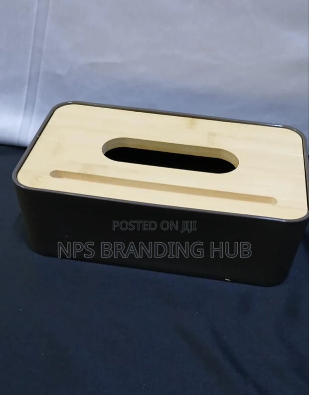 Napkin/ Serviette Holder With Bamboo Wood Cover
 21.5* 13* 6.5cm
