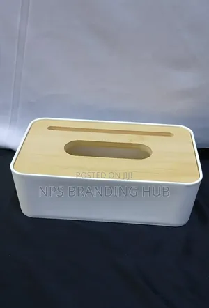 Napkin/ Serviette Holder With Bamboo Wood Cover
 21.5* 13* 6.5cm