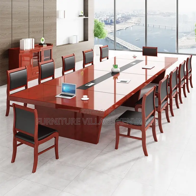 Boardroom Table; 3.5m Mahogany Office Boardroom Table