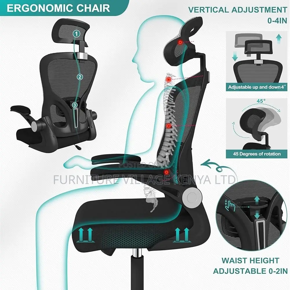 Office Chair; Ergonomic High Back Mesh Office Chair