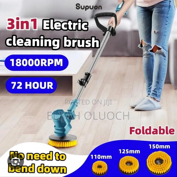 High Power Heavy Duty Rechargeable 3in1  Electric Spin Scrubber - thumbnail 5