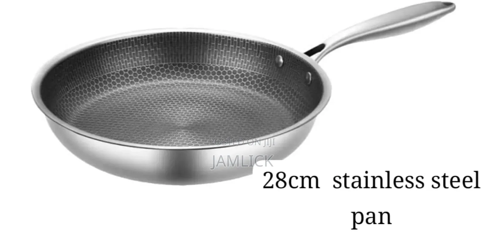 28cm Honeycomb Stainless Steel Non-Stick Frying Pan - Hk
