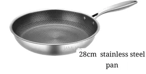 28cm Honeycomb Stainless Steel Non-Stick Frying Pan - Hk
