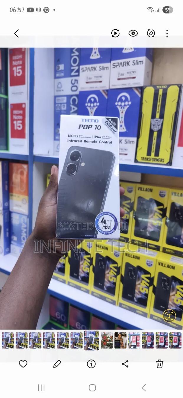 New Tecno Pop 10 64 GB Black - thumbnail 2
