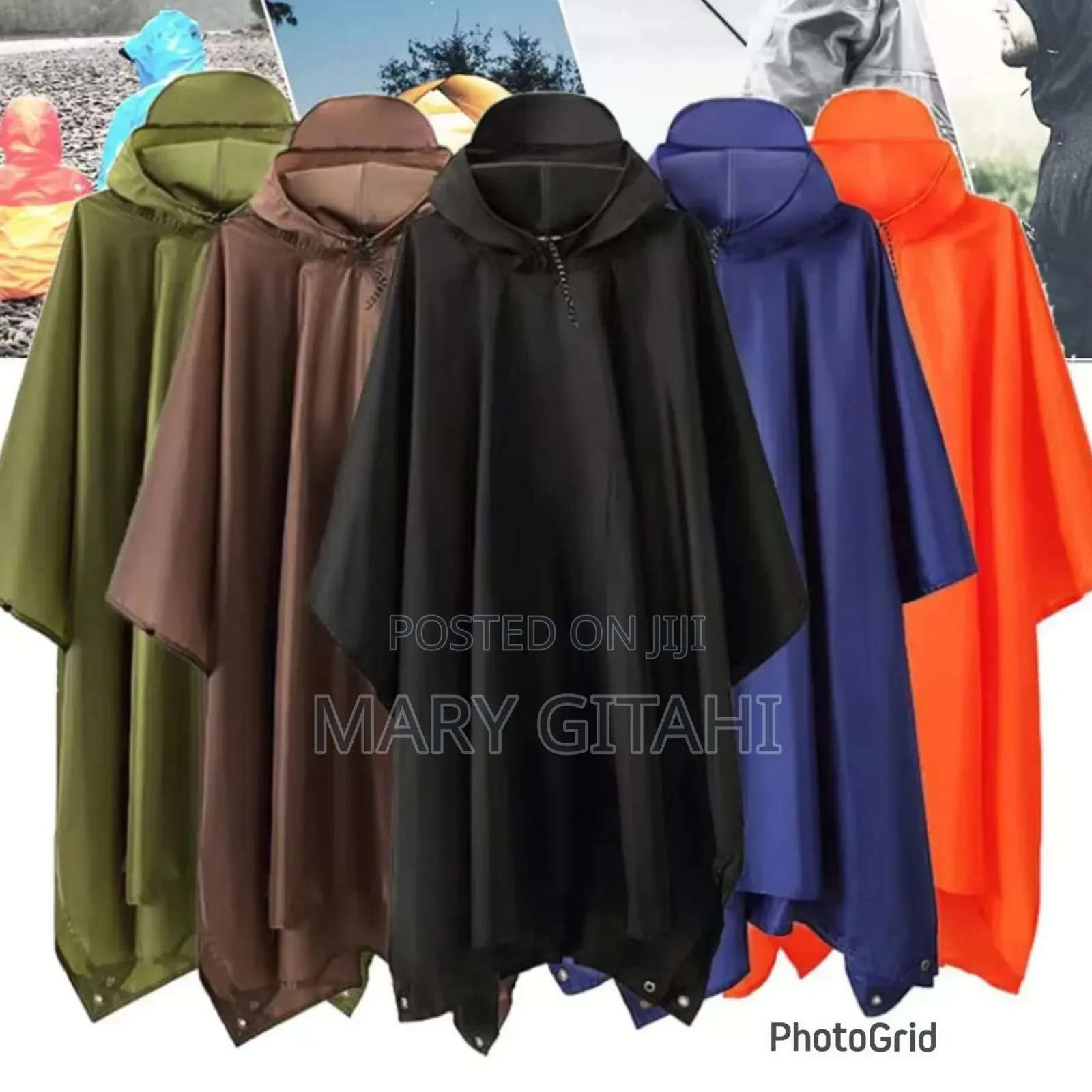 High Quality Unisex Adult Rain Poncho With Cap*