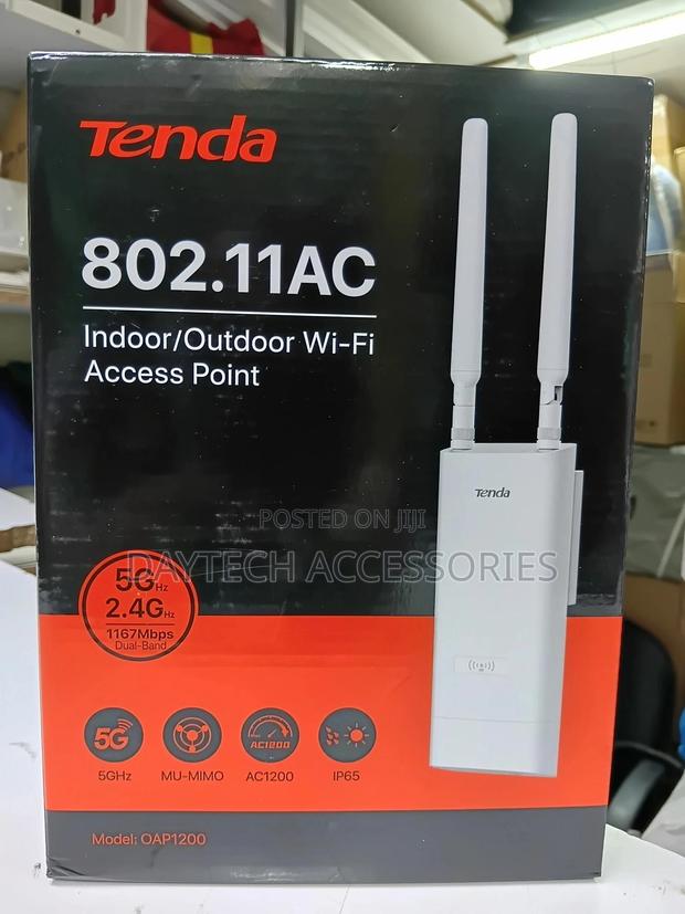 Tenda Oap1200 Rugged Ac1200 Dual-Band Outdoor Wi-Fi Access Point