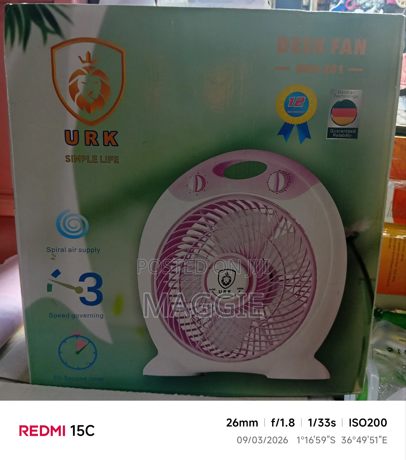 Desk Fan Urk-201