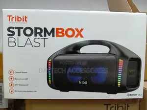 The Tribit Stormbox Blast Powerful Portable Bluetooth Speaker.