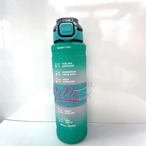 1000ml Hello Leakproof Water Bottle With Straw Time Marker – Hk - thumbnail 6
