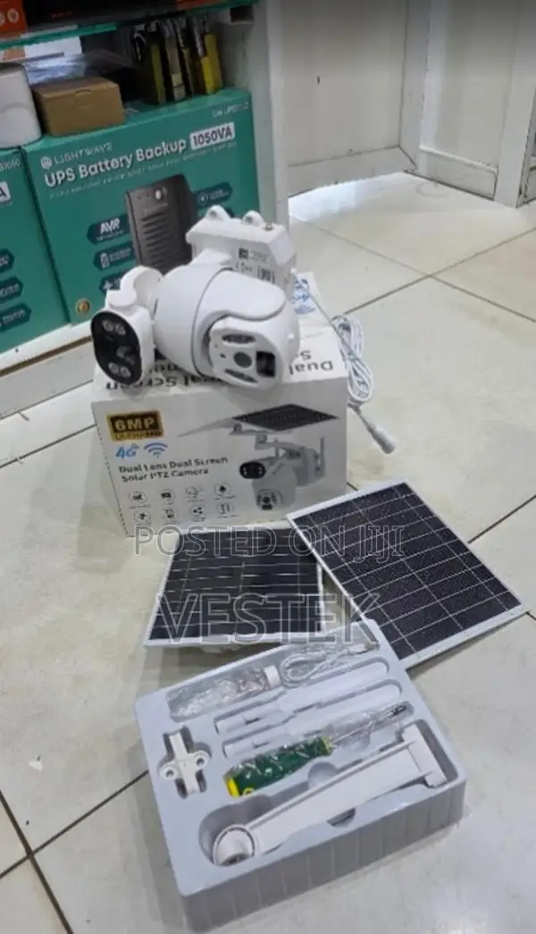 Dual Lens 6mp Ubox 4g Simcard Solar CCTV Outdoor Camera