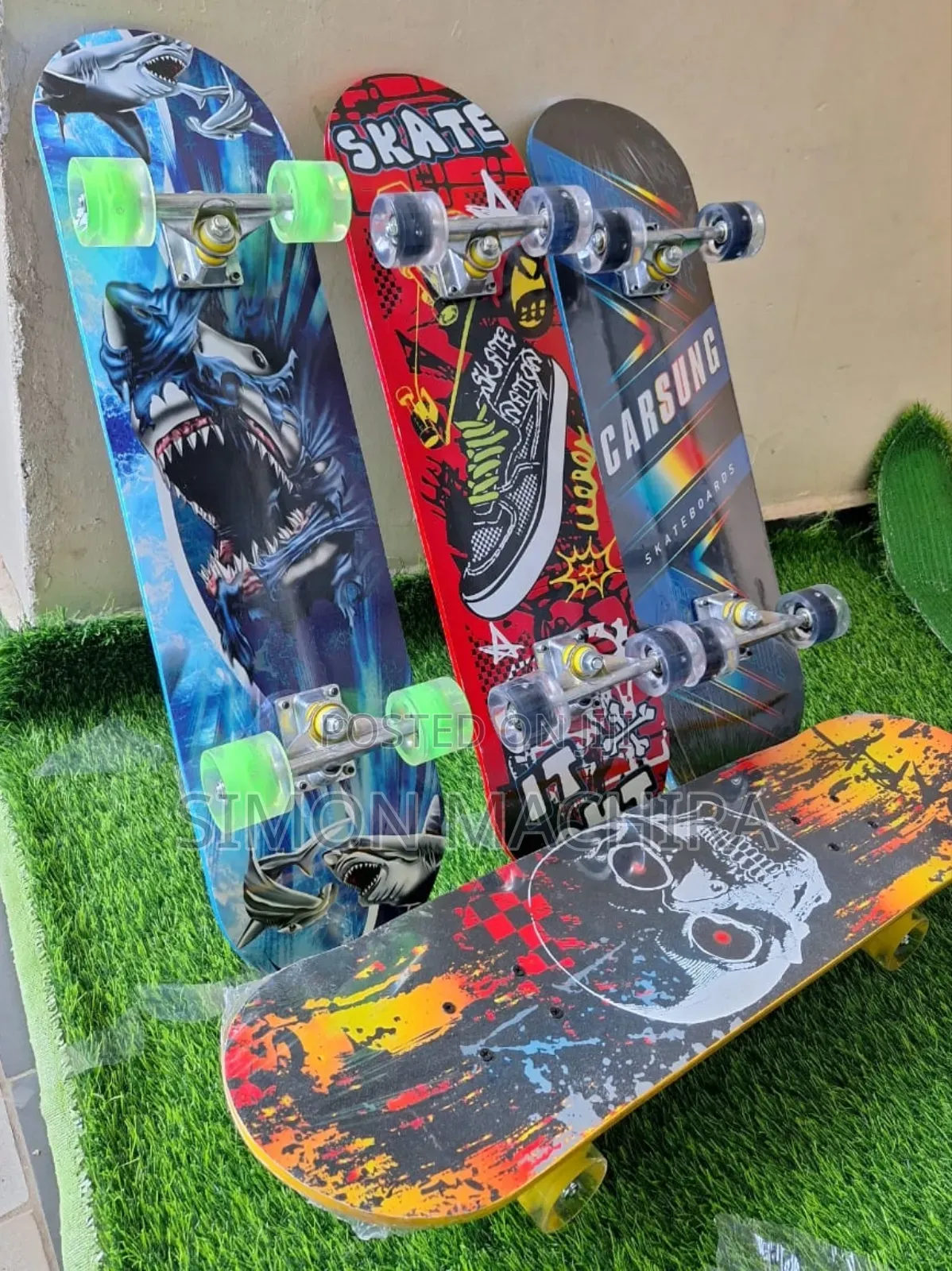 Skateboard With Rubber Wheels