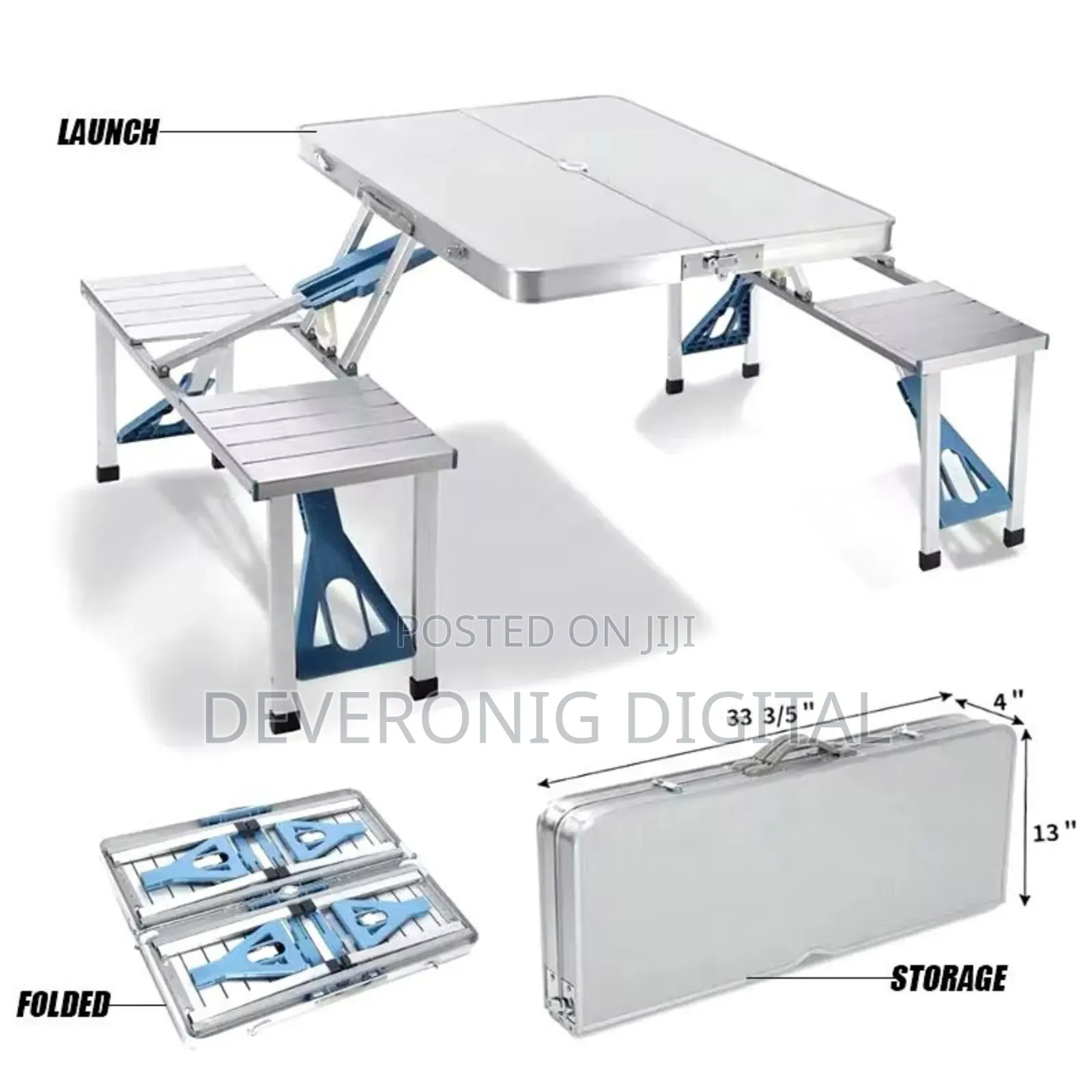 Folding Adjustable Aluminum Portable Picnic Camping Chair