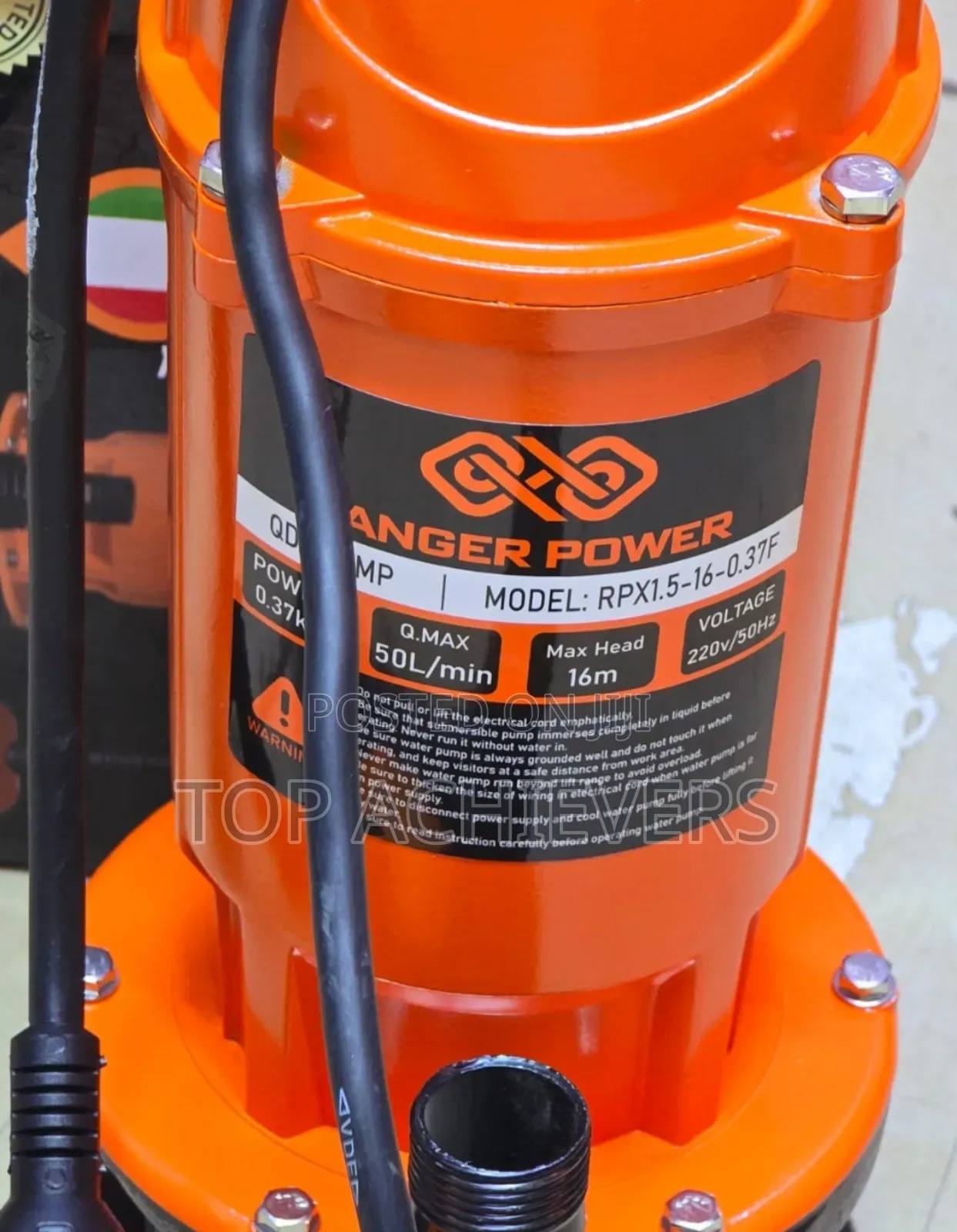 Qdx 0.5hp Submersible Water Pump 16mtrs