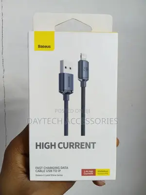 Baseus Crystal Shine Series Usb to Lightning Cable for Fast Charging.