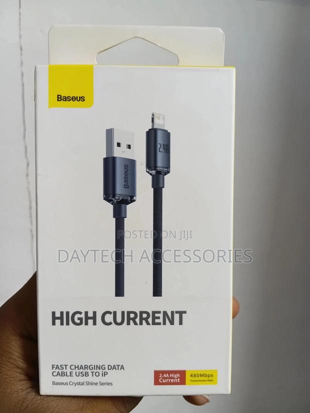 Baseus Crystal Shine Series Usb to iPhone Fast Charging Data Cable. - thumbnail 2
