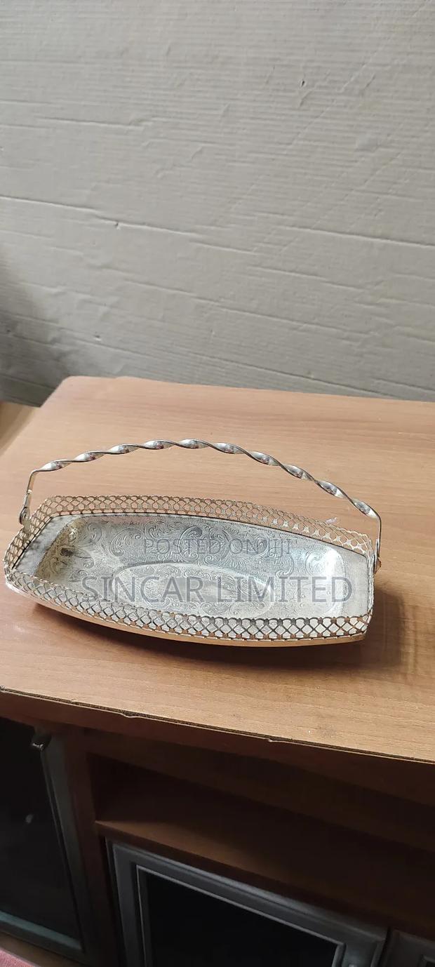 A Queen Anne Silver-Plated Sandwich Tray
