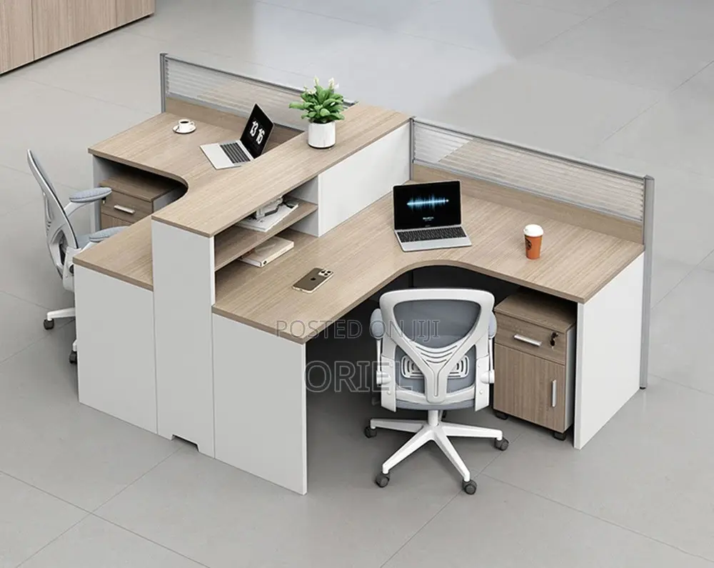 Office Workstation : 2-Way Curved Office Workstation