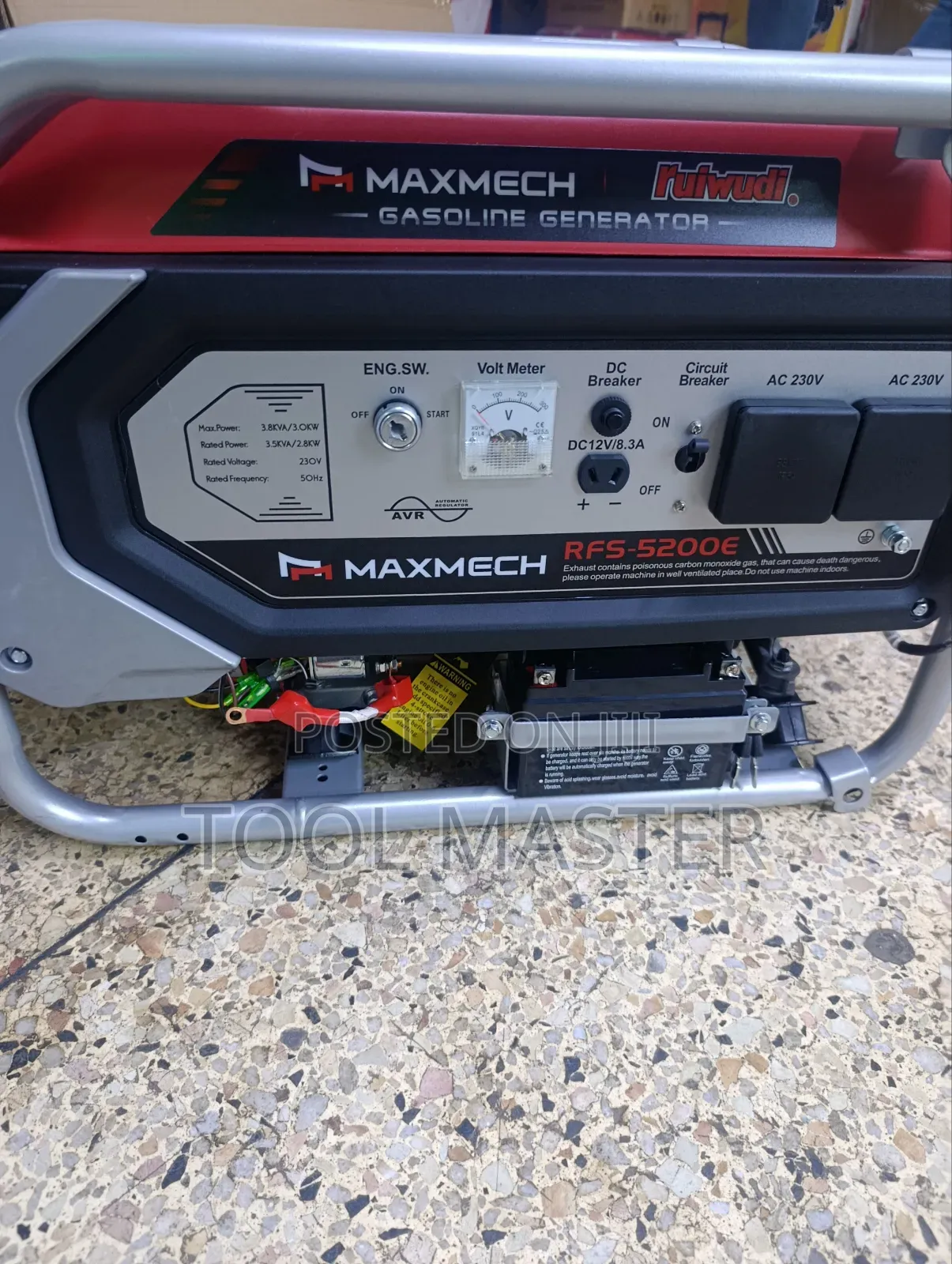 6.9kva Maxmech Generator/ Manual and Key Start Generator