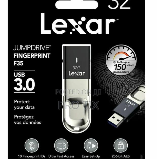Lexar 32gb Fingerprint F35 Usb 3.0 Flash Drive