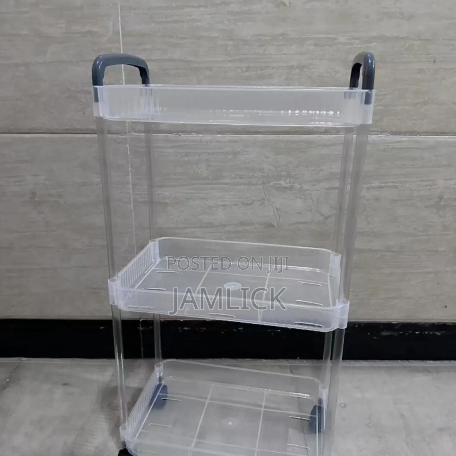 3-Layer Plastic Multipurpose Cosmetic Organizer With Wheels – Ev