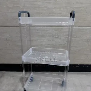 3-Layer Plastic Multipurpose Cosmetic Organizer With Wheels – Ev