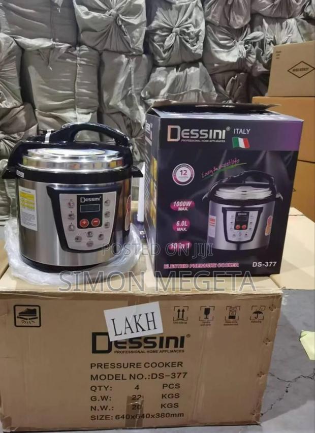 6 Litre Dessini Electric Pressure Cooker
Box Has 4 Pieces