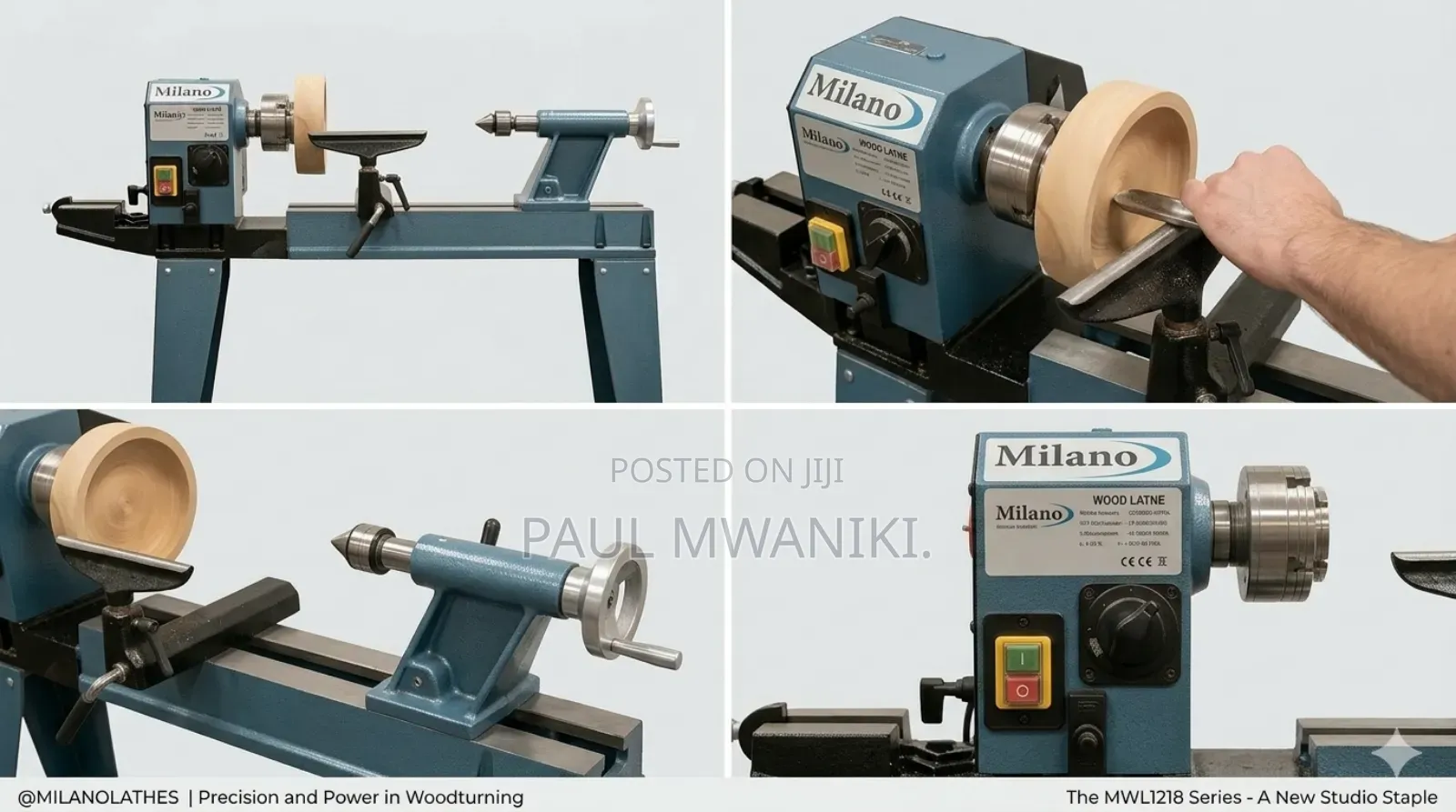 Milano Italia Wood Lathe - 550w