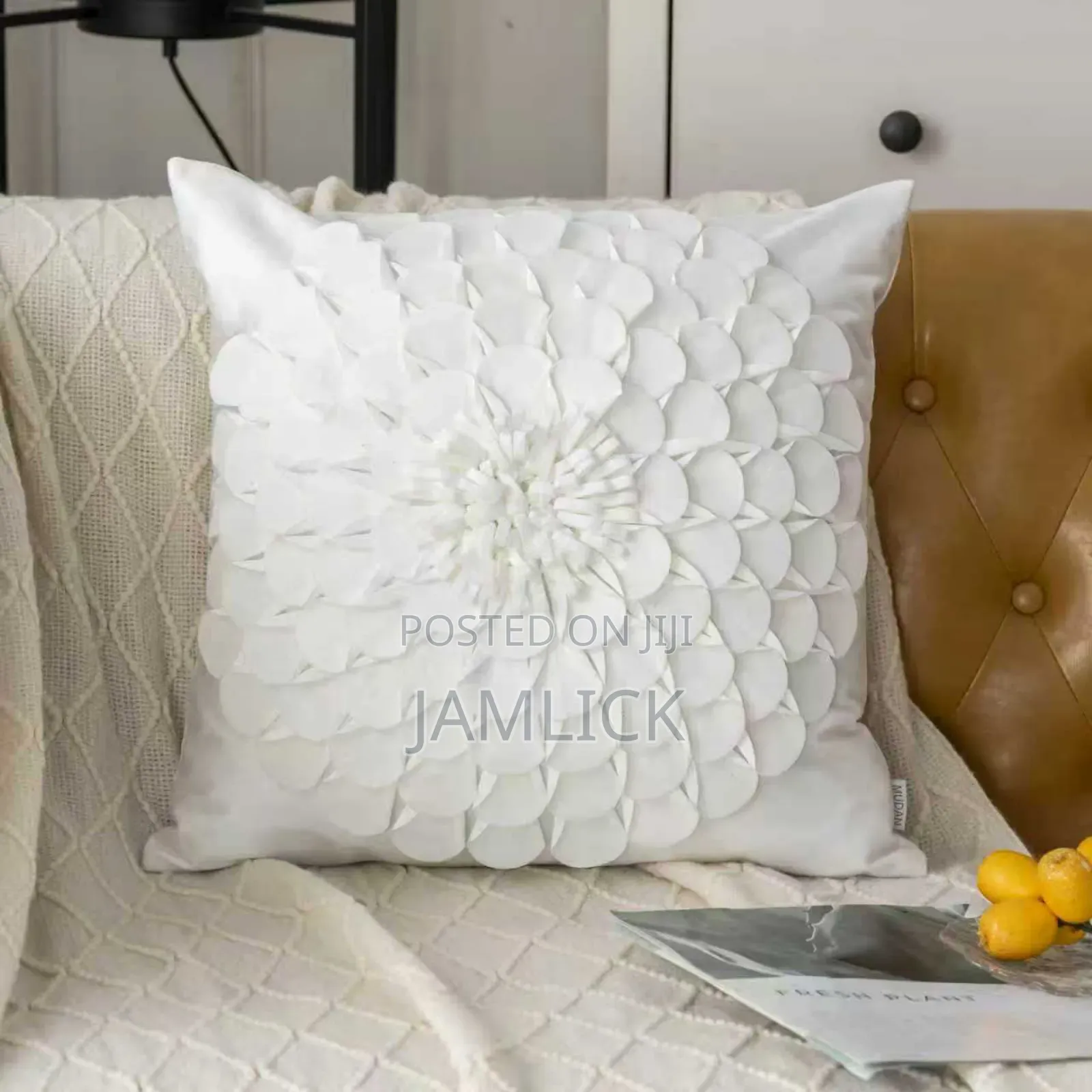 Velvet Flower Throw Pillow Case –Ev