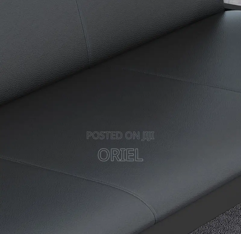 Waiting Sofa : 5-Seater Leather Padded Reception Sofa-Set