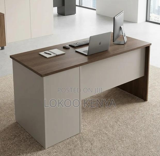 Office Desk; 1.2 M Brown Imported Executive Home Office Desk - thumbnail 2