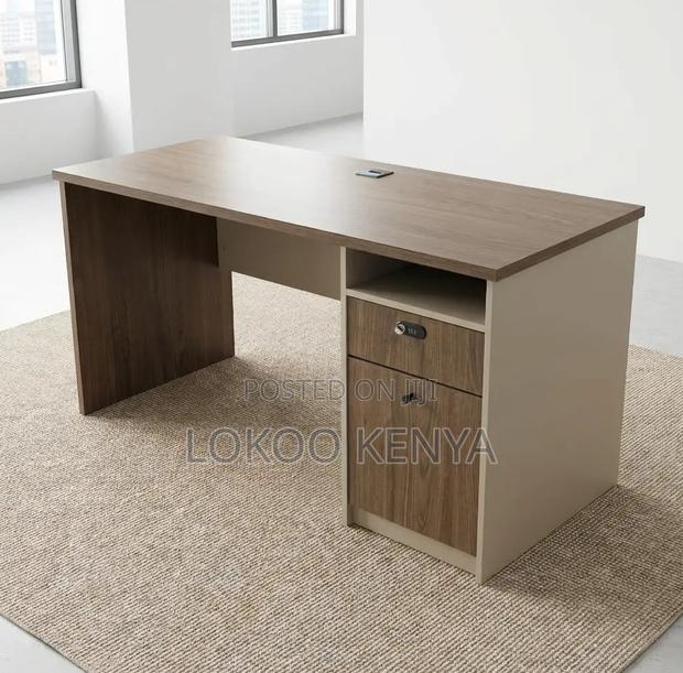 Office Desk; 1.2 M Brown Imported Executive Home Office Desk - thumbnail 3