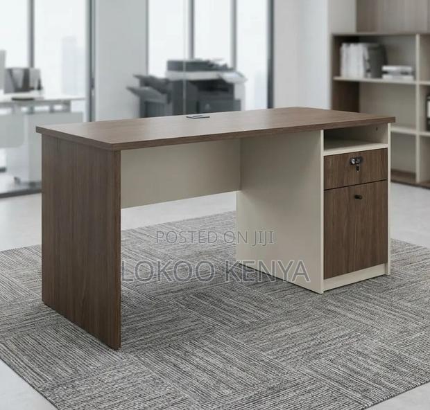 Office Desk; 1.2 M Brown Imported Executive Home Office Desk - thumbnail 4