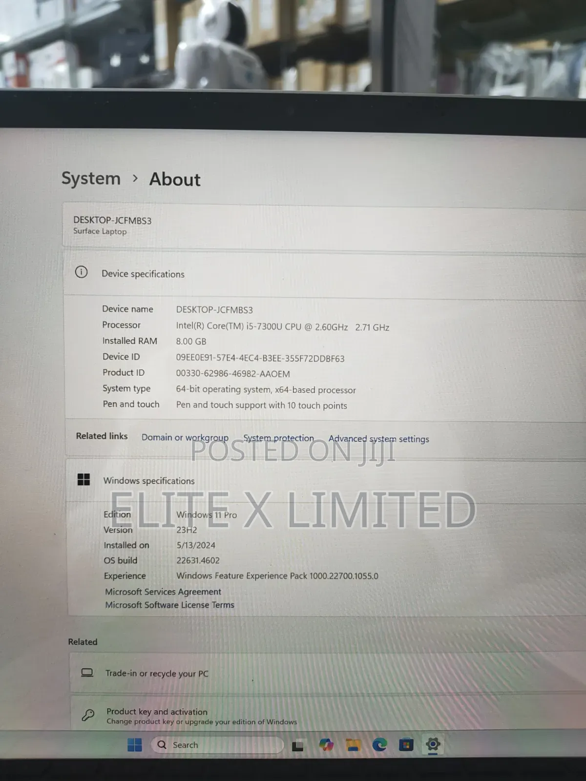 Laptop Microsoft Surface Laptop 8GB Intel Core i5 SSD 256GB