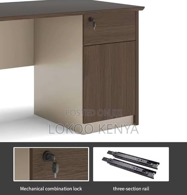 Office Desk; 1.2 M Brown Imported Executive Home Office Desk - thumbnail 6