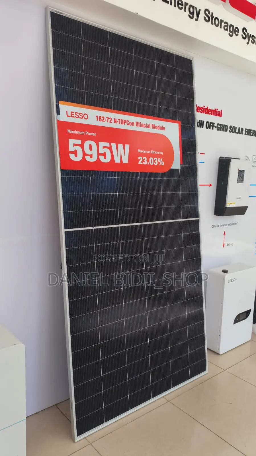 Lesso 595watts N-topcon Bifacial Pv Solar Panel All Weather