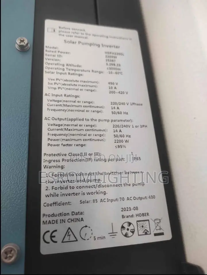 Hober 2.2kw Inverter