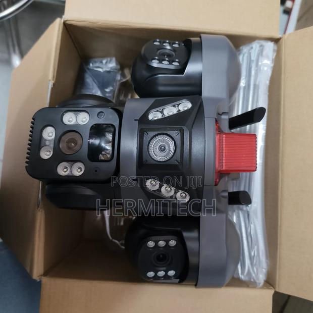 Triple Lens 4g Solar Powered CCTV New Model Camera With Lighting