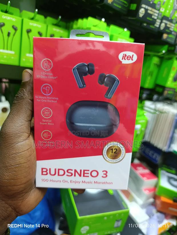 Itel Buds Neo 3 100hrs Play Time Bluetooth Earphones