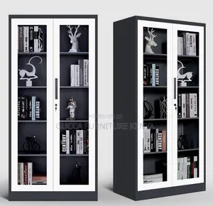 Full Glass Modern 2-door Steel Office File Cabinet