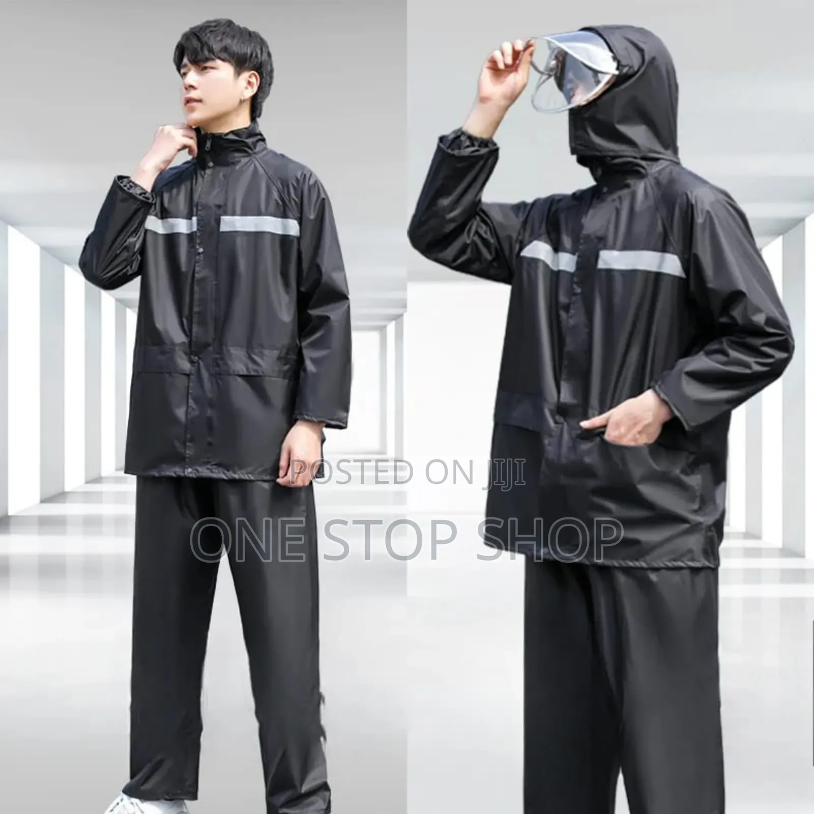 Unisex Rain Suit Waterproof Hooded Jacket And Pants 2xl And 3xl