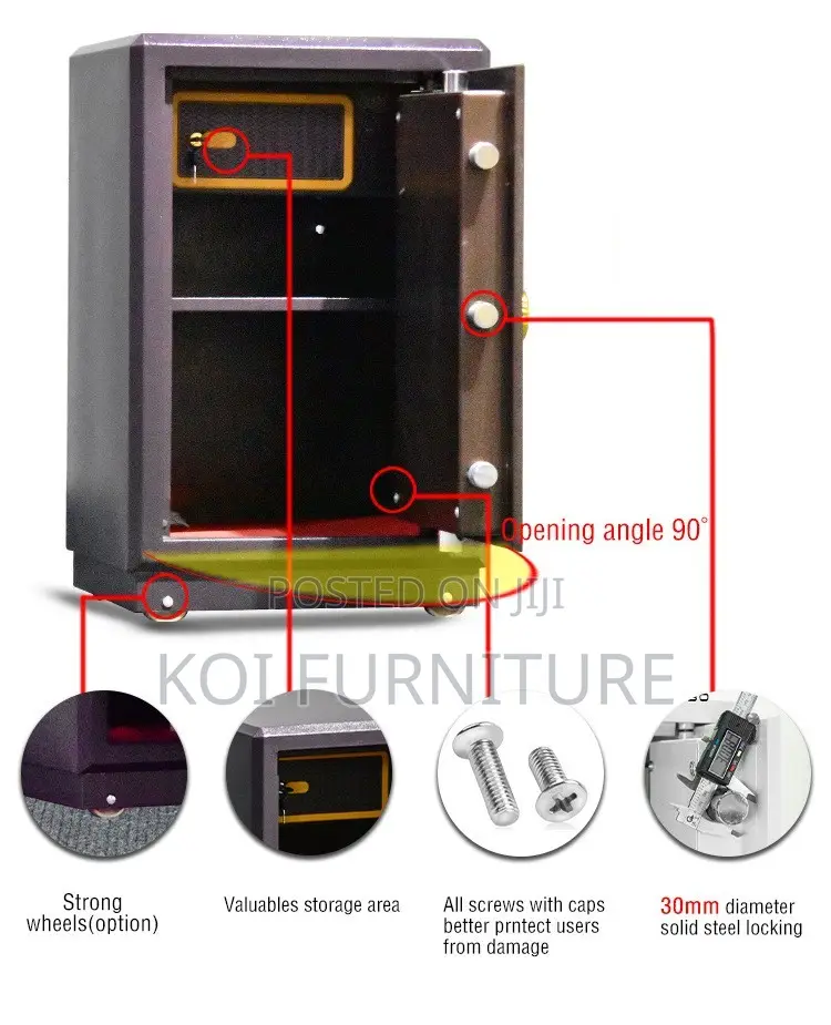 Office Safe; 60kgs Fireproof Digital Home Office Secure Safe