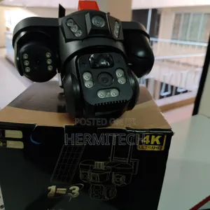 3lens Camera, Built-in Batteries and Solar Powered PTZ CCTV Camera