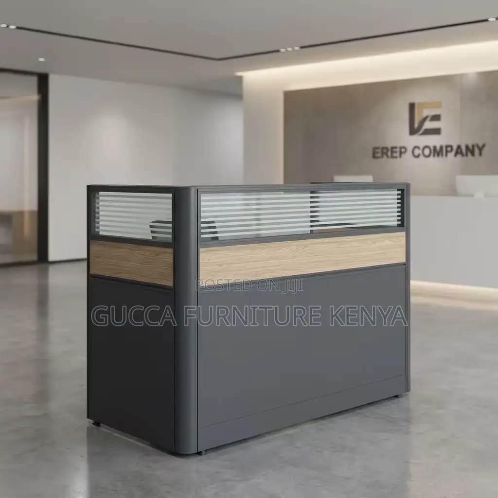 One-way Brown Modular Office Workstation