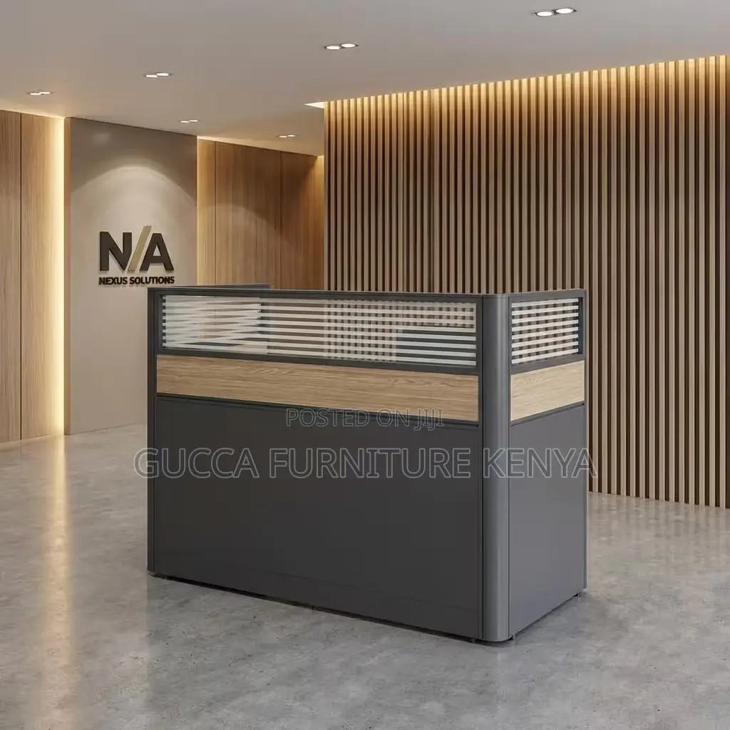 One-way Brown Modular Office Workstation