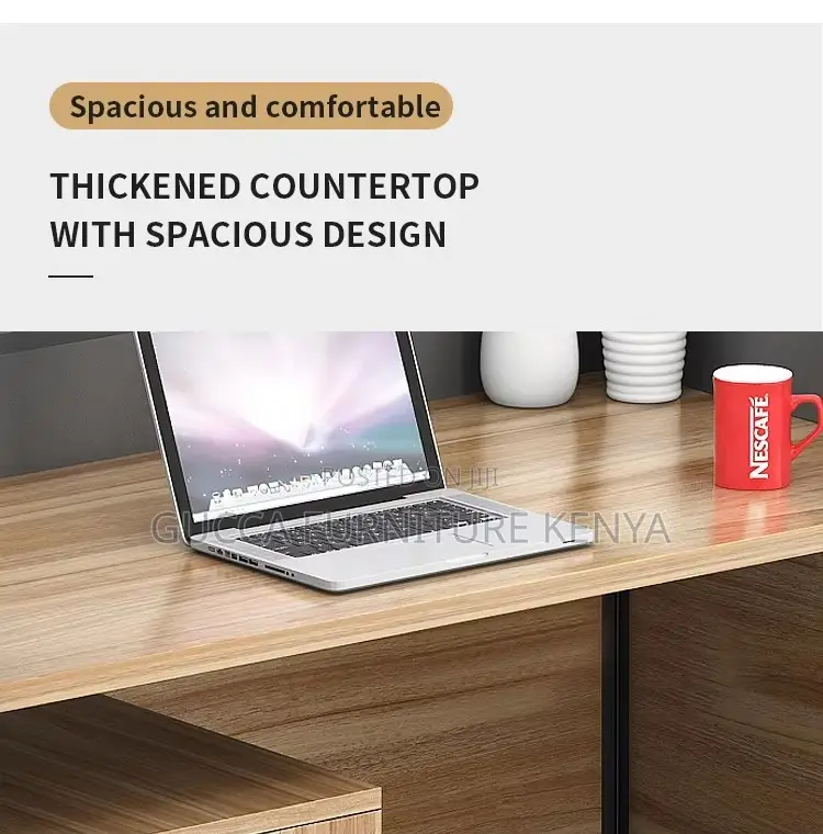 One-way Brown Modular Office Workstation