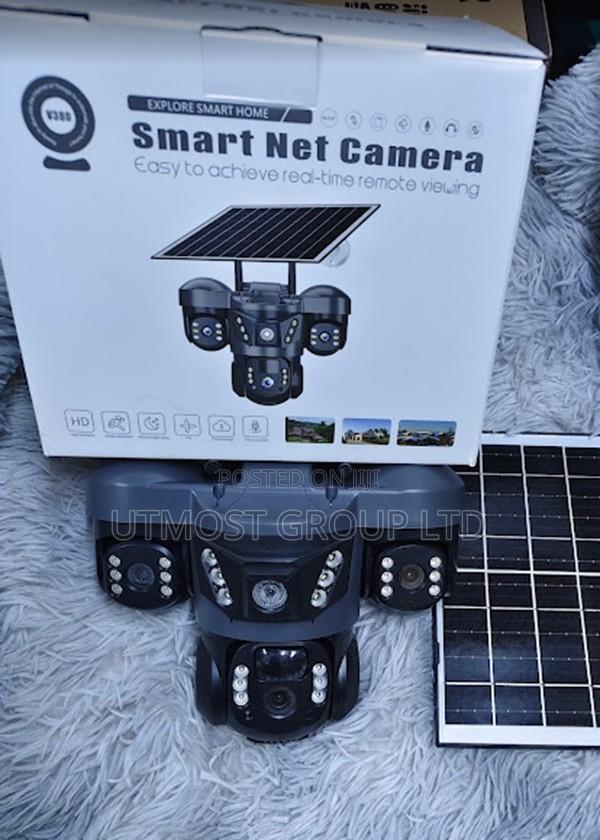 Solar Wifi Triple Lens Camera Hd CCTV Security - main view