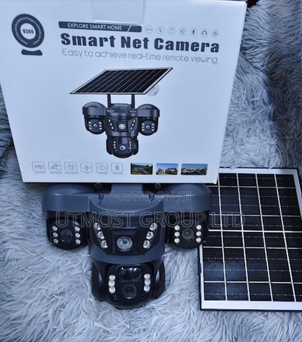 Triple Lens Solar CCTV Camera Wifi With Mobile App - main view